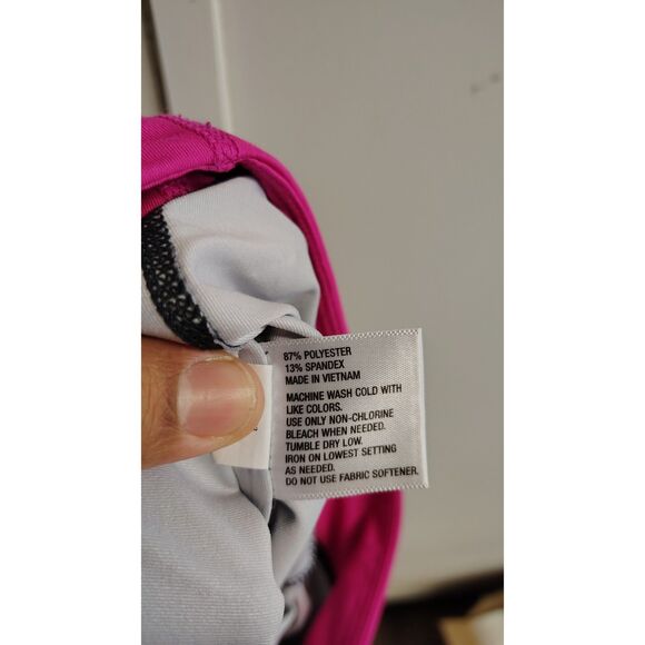 Xersion Girls Cropped Pink and Black Leggings Small - Picture 3 of 9